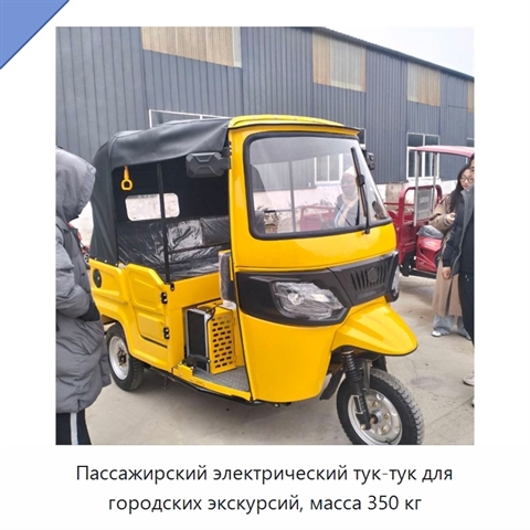 Пассажирский электрический тук-тук для городских экскурсий, масса 350 кг