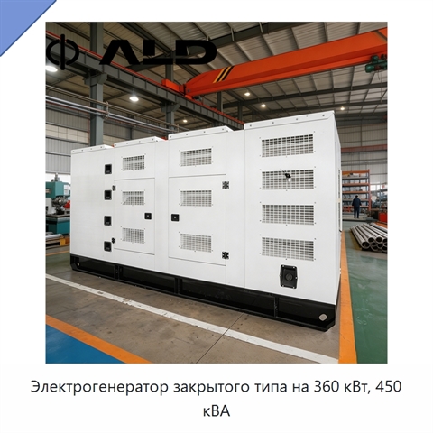 Электрогенератор закрытого типа на 360 кВт, 450 кВА