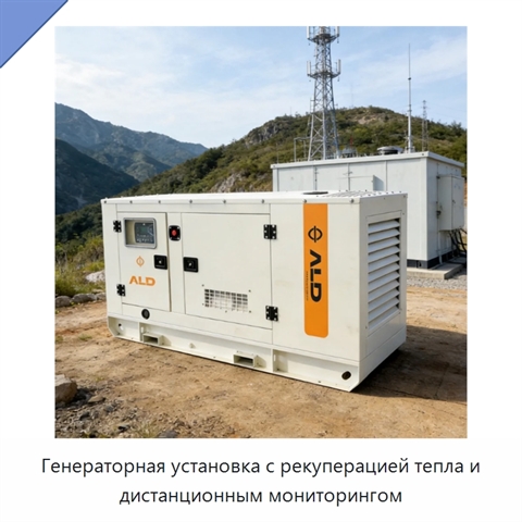 Генераторная установка с рекуперацией тепла и дистанционным мониторингом