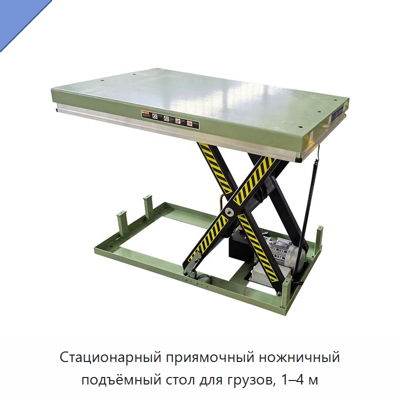 Стационарный приямочный ножничный подъёмный стол для грузов, 1–4 м — Подъемные столы