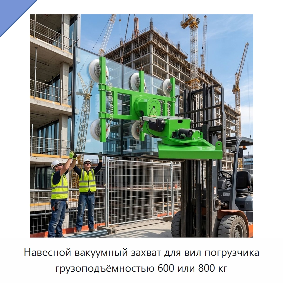 Навесной вакуумный захват для вил погрузчика грузоподъёмностью 600 или 800 кг — Вакуумные грузозахваты