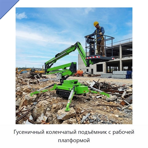 Гусеничный коленчатый подъёмник с рабочей платформой