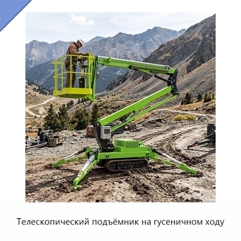 Телескопический подъёмник на гусеничном ходу