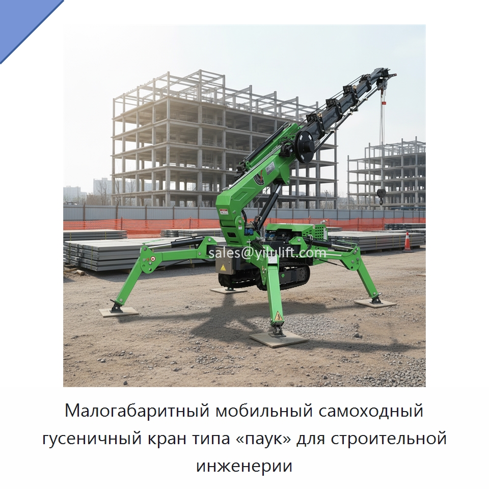 Малогабаритный мобильный самоходный гусеничный кран типа «паук» для строительной инженерии — Краны