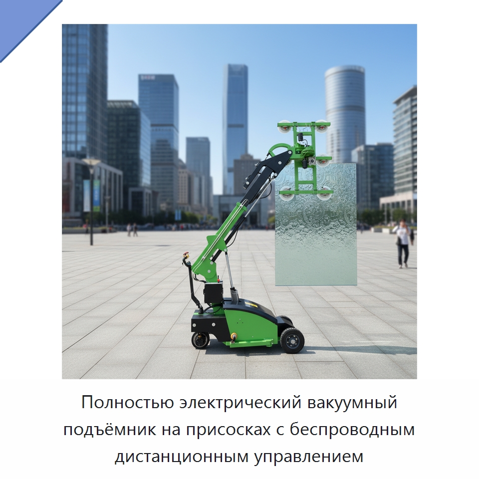 Полностью электрический вакуумный подъёмник на присосках с беспроводным дистанционным управлением — Вакуумные грузозахваты