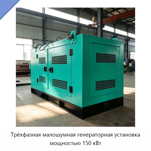 Трёхфазная малошумная генераторная установка мощностью 150 кВт