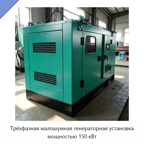 Трёхфазная малошумная генераторная установка мощностью 150 кВт