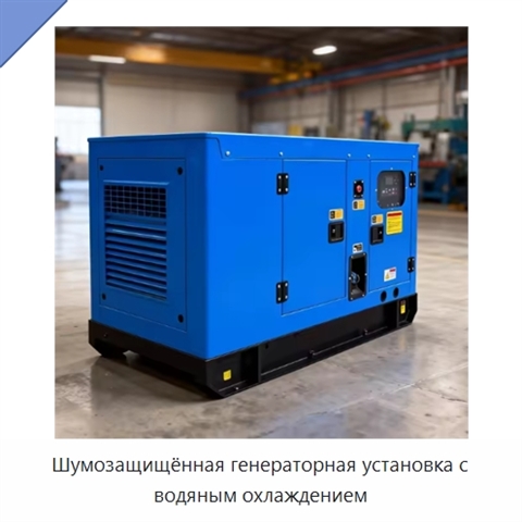 Шумозащищённая генераторная установка с водяным охлаждением