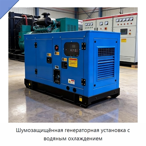 Шумозащищённая генераторная установка с водяным охлаждением