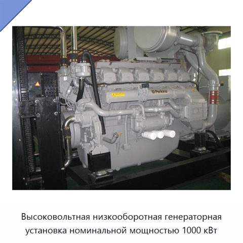 Высоковольтная низкооборотная генераторная установка номинальной мощностью 1000 кВт