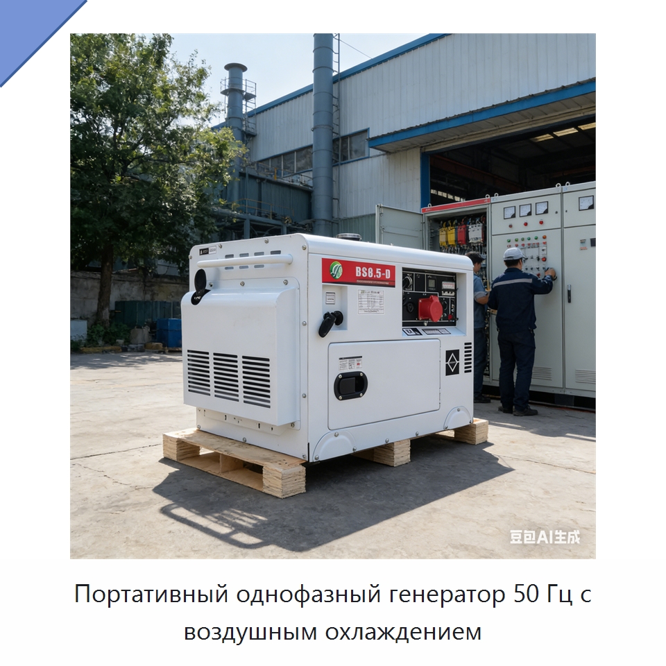 Портативный однофазный генератор 50 Гц с воздушным охлаждением — Газотурбинные генераторы