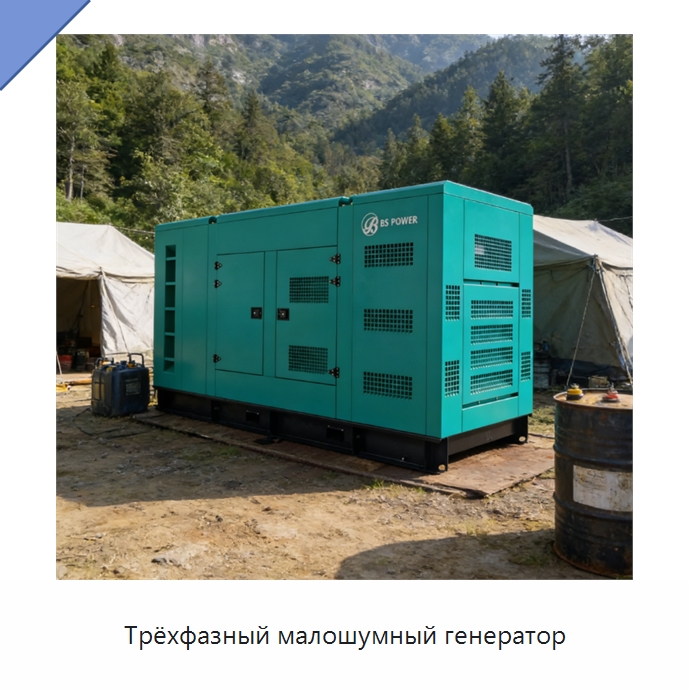 Трёхфазный малошумный генератор — Дизельные генераторы