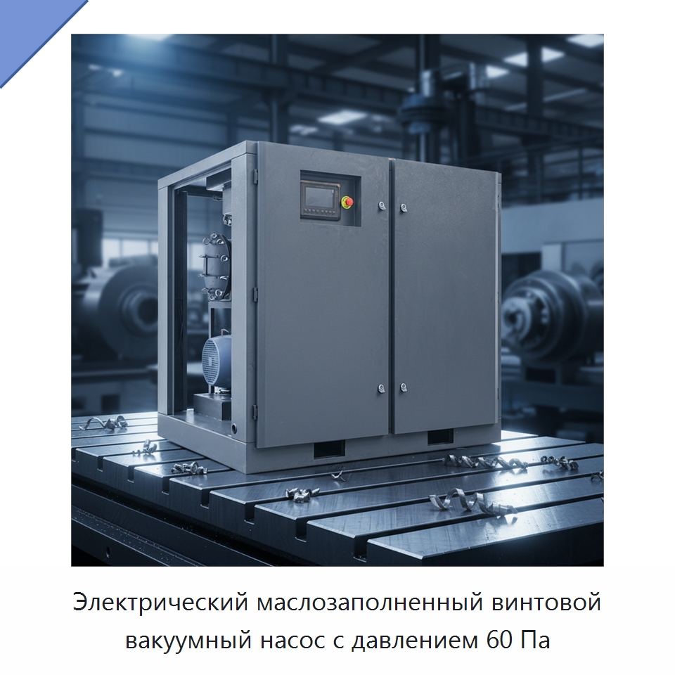 Электрический маслозаполненный винтовой вакуумный насос с давлением 60 Па — Насосы