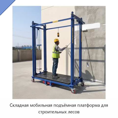Складная мобильная подъёмная платформа для строительных лесов