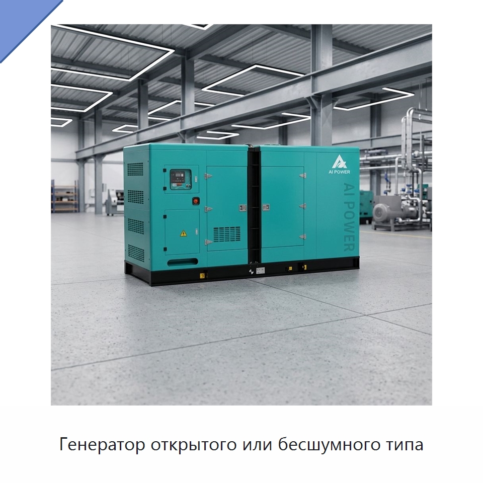 Генератор открытого или бесшумного типа — Дизельные генераторы