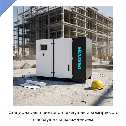 Стационарный винтовой воздушный компрессор с воздушным охлаждением