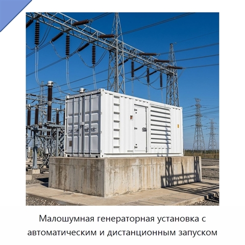 Малошумная генераторная установка с автоматическим и дистанционным запуском