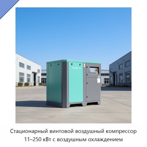 Стационарный винтовой воздушный компрессор 11–250 кВт с воздушным охлаждением