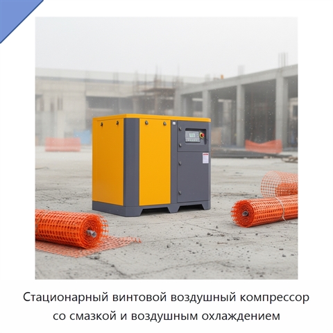 Стационарный винтовой воздушный компрессор со смазкой и воздушным охлаждением