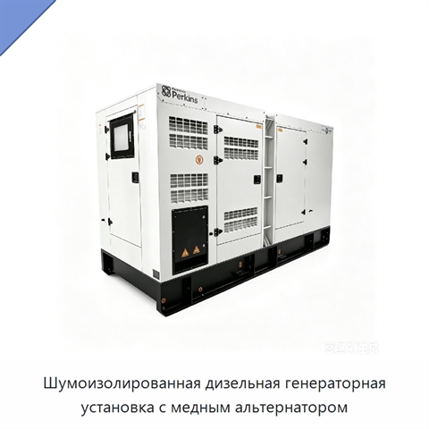 Шумоизолированная дизельная генераторная установка с медным альтернатором