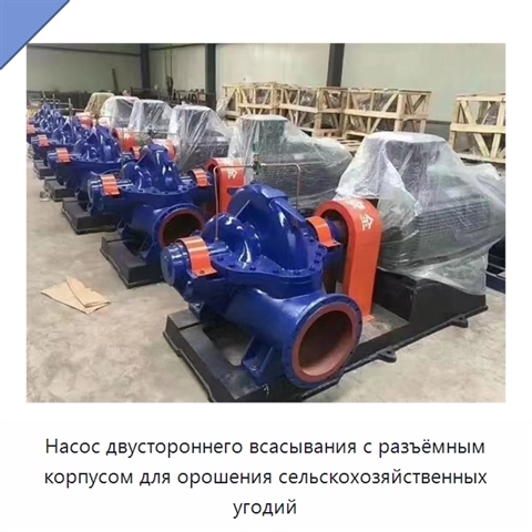 Насос двустороннего всасывания с разъёмным корпусом для орошения сельскохозяйственных угодий