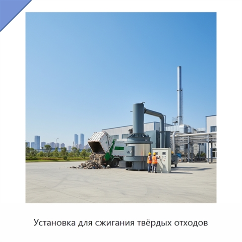 Установка для сжигания твёрдых отходов