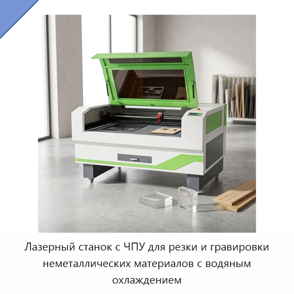 Лазерный станок с ЧПУ для резки и гравировки неметаллических материалов с водяным охлаждением — Станки лазерной резки