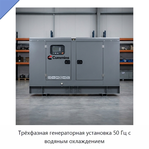 Трёхфазная генераторная установка 50 Гц с водяным охлаждением