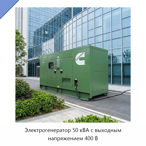Электрогенератор 50 кВА с выходным напряжением 400 В