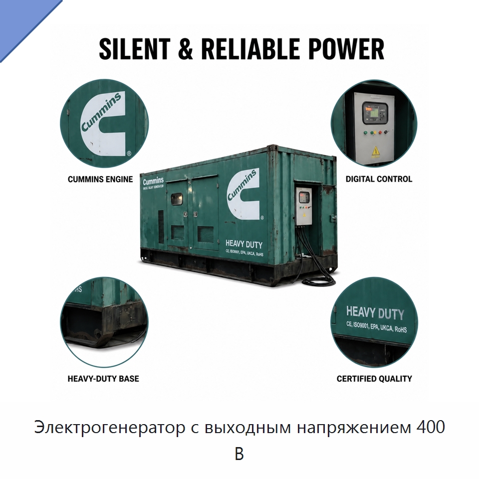 Электрогенератор с выходным напряжением 400 В — Генерация электроэнергии