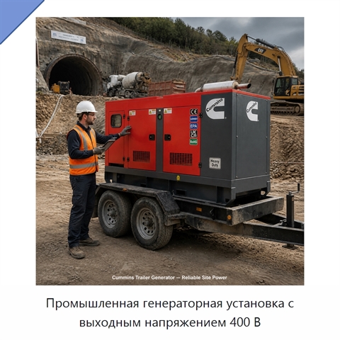 Промышленная генераторная установка с выходным напряжением 400 В