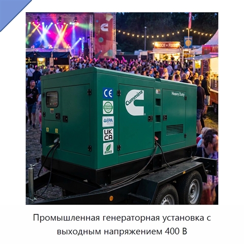 Промышленная генераторная установка с выходным напряжением 400 В