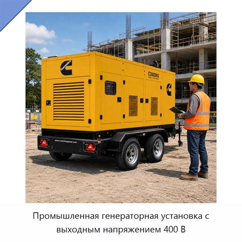 Промышленная генераторная установка с выходным напряжением 400 В