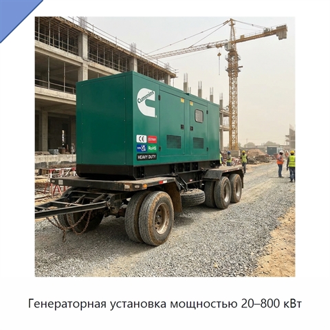 Генераторная установка мощностью 20–800 кВт