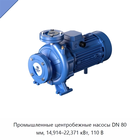 Промышленные центробежные насосы DN 80 мм, 14,914–22,371 кВт, 110 В