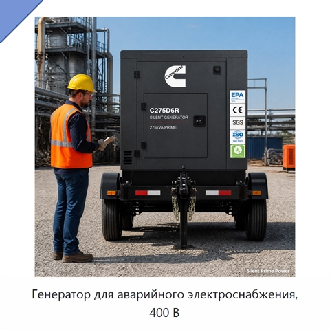 Генератор для аварийного электроснабжения, 400 В