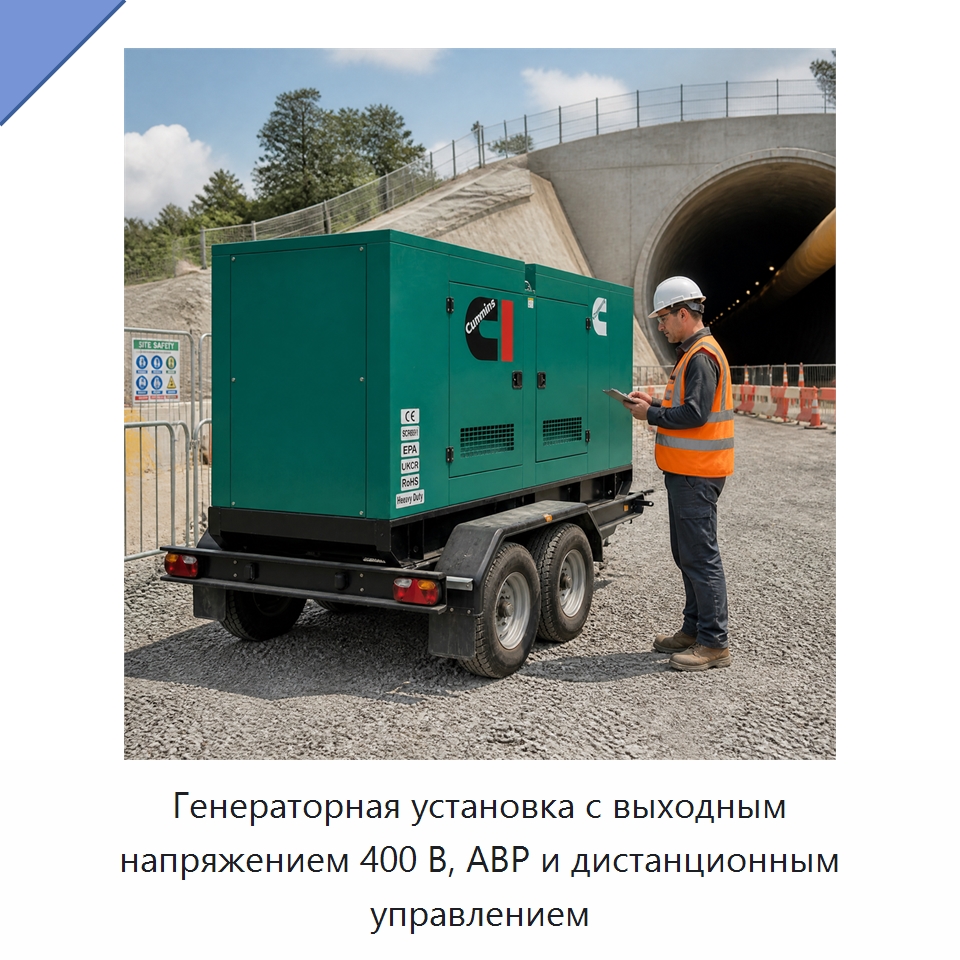 Генераторная установка с выходным напряжением 400 В, АВР и дистанционным управлением — Генерация электроэнергии