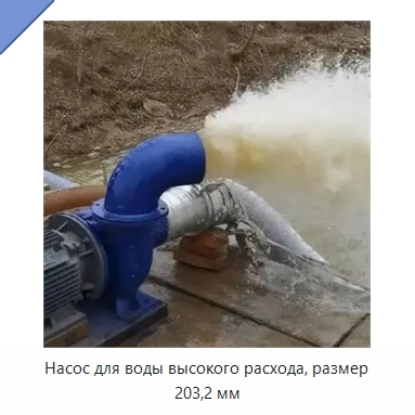 Насос для воды высокого расхода, размер 203,2 мм