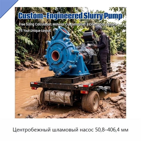 Центробежный шламовый насос 50,8–406,4 мм