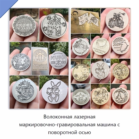 Волоконная лазерная маркировочно-гравировальная машина с поворотной осью