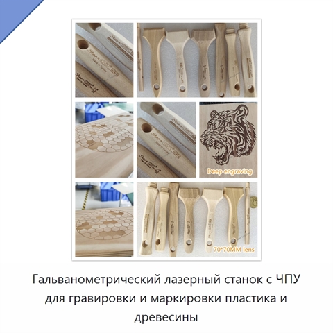 Гальванометрический лазерный станок с ЧПУ для гравировки и маркировки пластика и древесины
