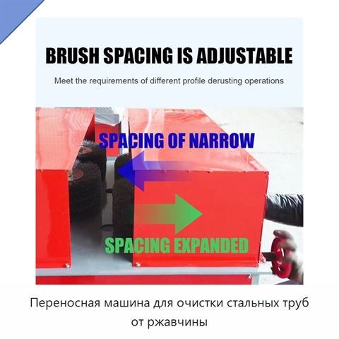 Переносная машина для очистки стальных труб от ржавчины