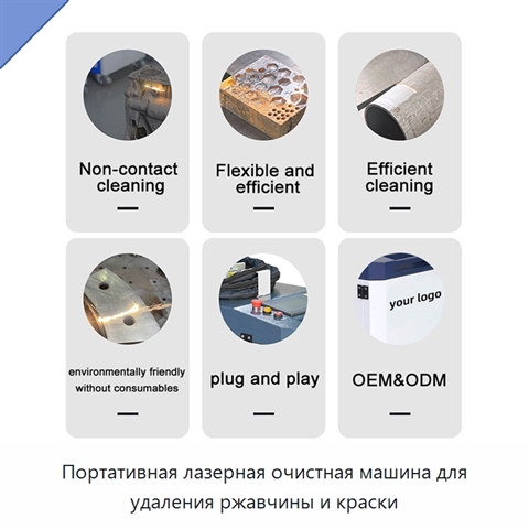 Портативная лазерная очистная машина для удаления ржавчины и краски