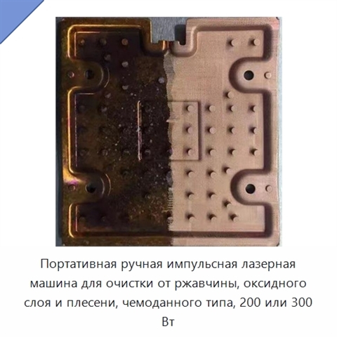 Портативная ручная импульсная лазерная машина для очистки от ржавчины, оксидного слоя и плесени, чемоданного типа, 200 или 300 Вт