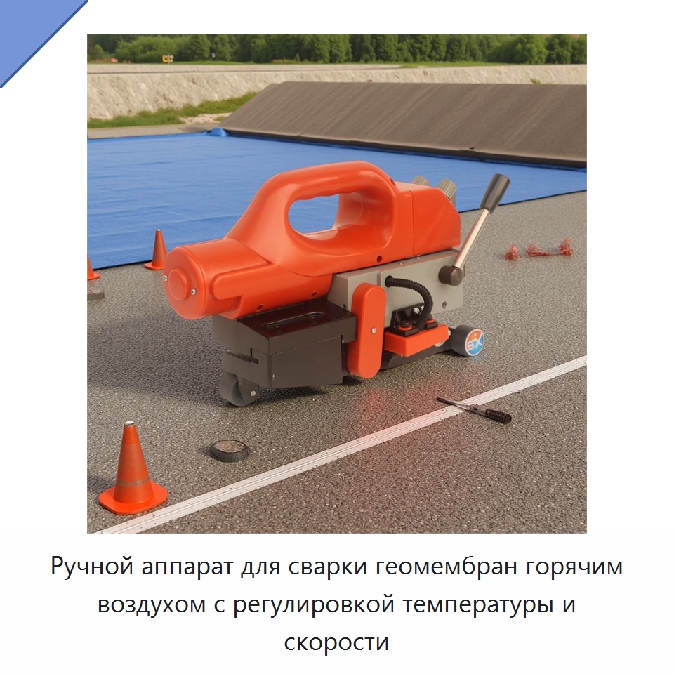 Ручной аппарат для сварки геомембран горячим воздухом с регулировкой температуры и скорости — Аппараты для сварки пластмасс