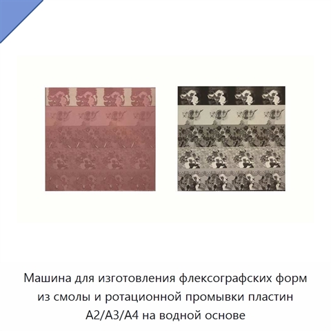 Машина для изготовления флексографских форм из смолы и ротационной промывки пластин A2/A3/A4 на водной основе