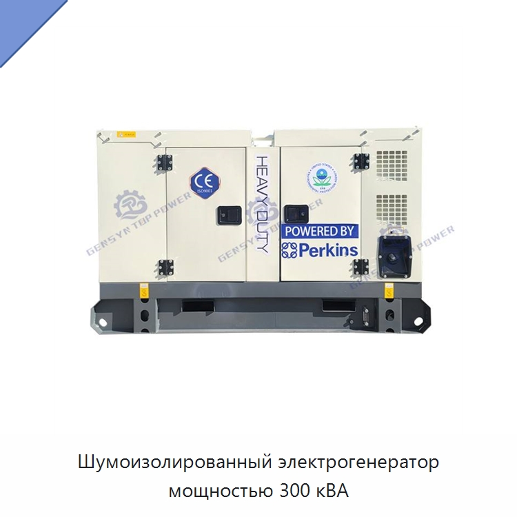 Шумоизолированный электрогенератор мощностью 300 кВА