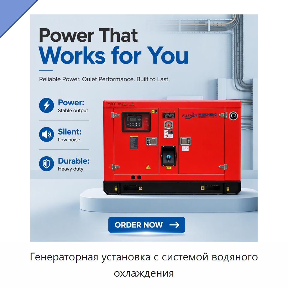 Генераторная установка с системой водяного охлаждения