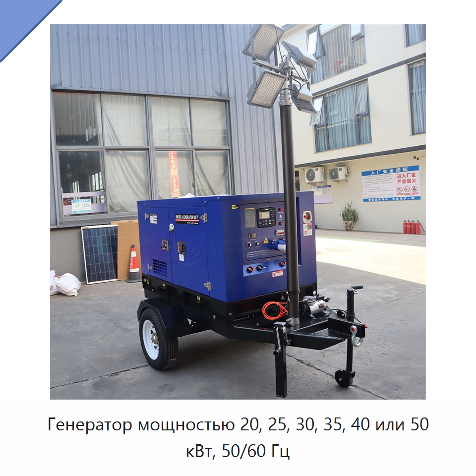 Генератор мощностью 20, 25, 30, 35, 40 или 50 кВт, 50/60 Гц