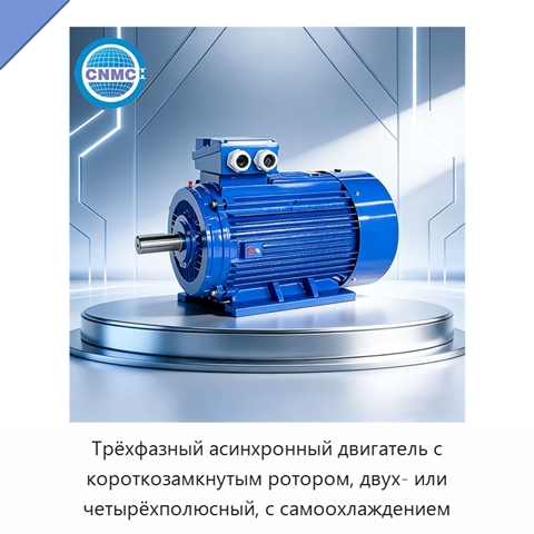 Трёхфазный асинхронный двигатель с короткозамкнутым ротором, двух- или четырёхполюсный, с самоохлаждением
